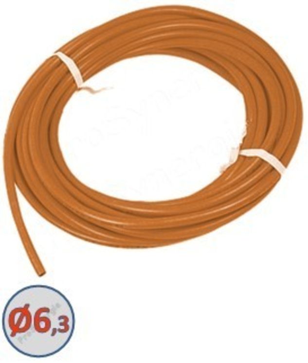 Tuyau pour chalumeau ou appareil de chauffage Butane, Propane (orange) Øint/ext.  6.3/12mm - Bobine de 10 mètres