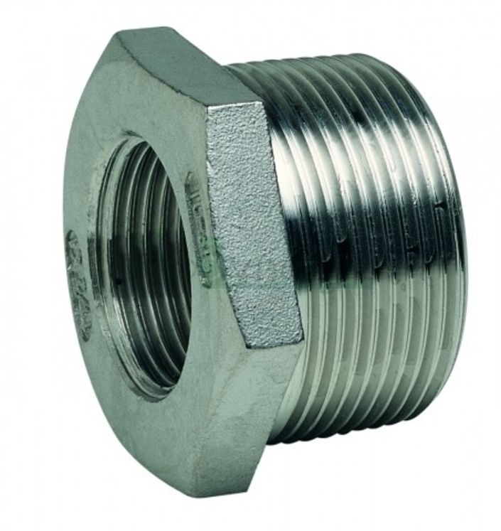 Réduction double hexagonale Inox - ØMF 3/4´´ - 3/8´´