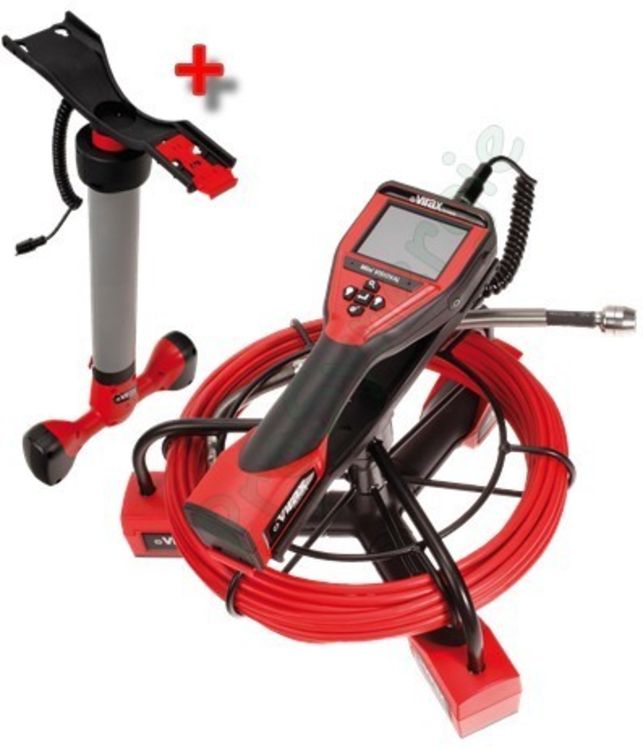 Déstockage neuf - Lot 3 en 1 : Caméra d´inspection Mini-Visioval + Câble 16m avec tête pour tube 40-100mm + Localisateur de tête