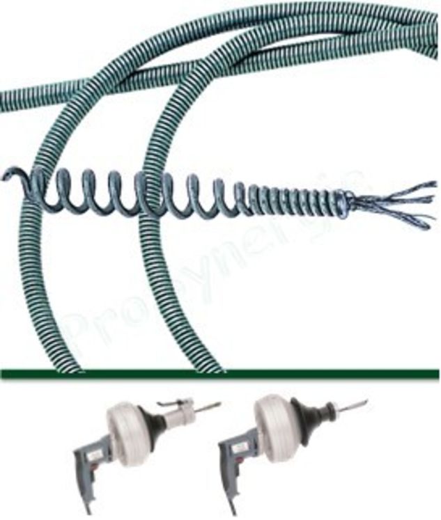 Câble avec vrille pour déboucheur mototisé Val 35 et 35E