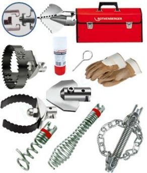 Jeu d´outils L - Ø22 - 11 pièces pour déboucheurs motorisés