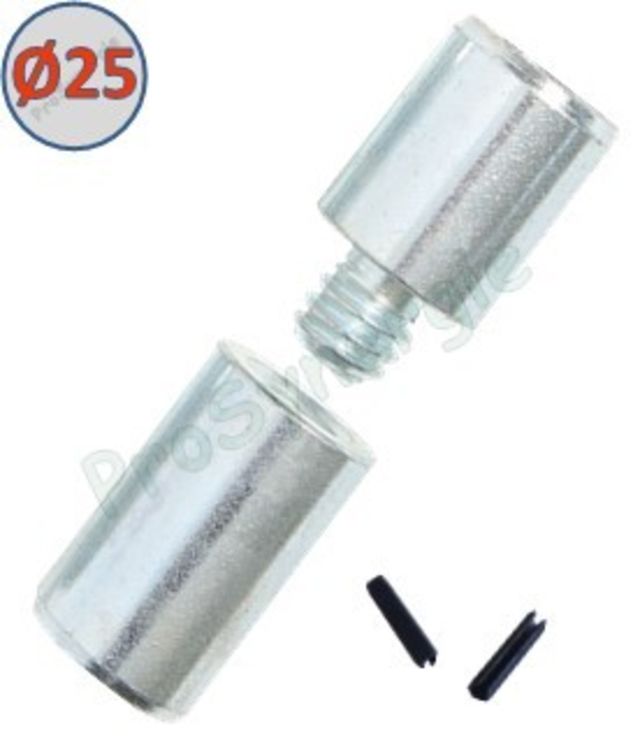 Embout mâle et femelle + goupille pour canne PPH Ø 25 mm - (18x350)