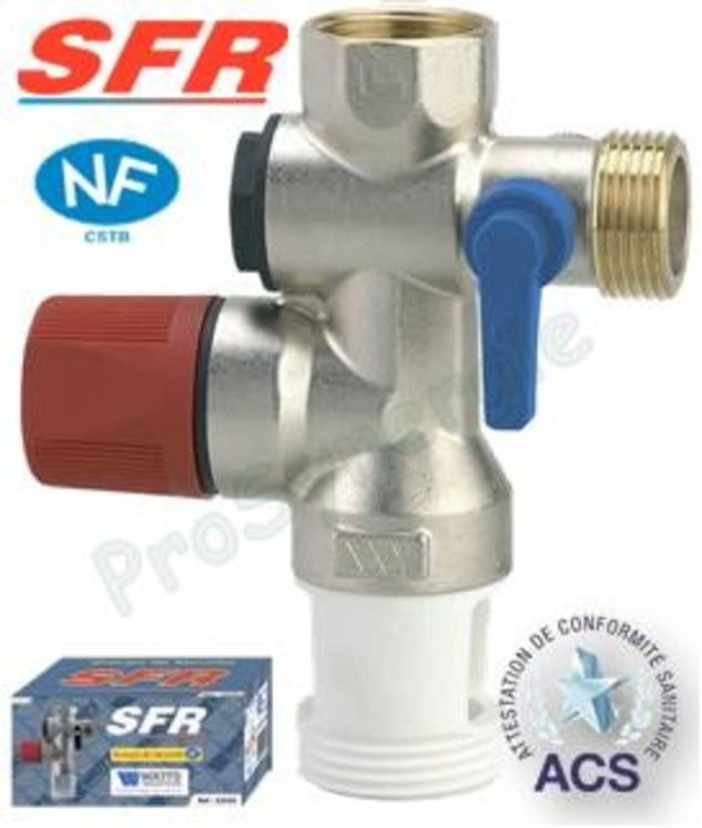 Groupes de sécurité droit MF3/4" SFR INOX