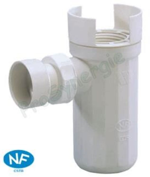 Siphon NF pour groupes de sécurité - raccord PVC Ø 32 mm