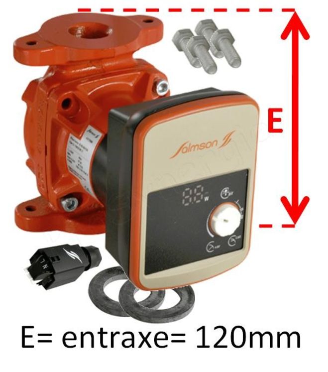 En Suppression - fin de production - Circulateur chauffage domestique Priux home B 60-40/120 - Hauteur 120mm - Raccord spécifique à bride ovale - Débit jusqu´à 3.5m3/h -> Remplacé par THEEVA4060120