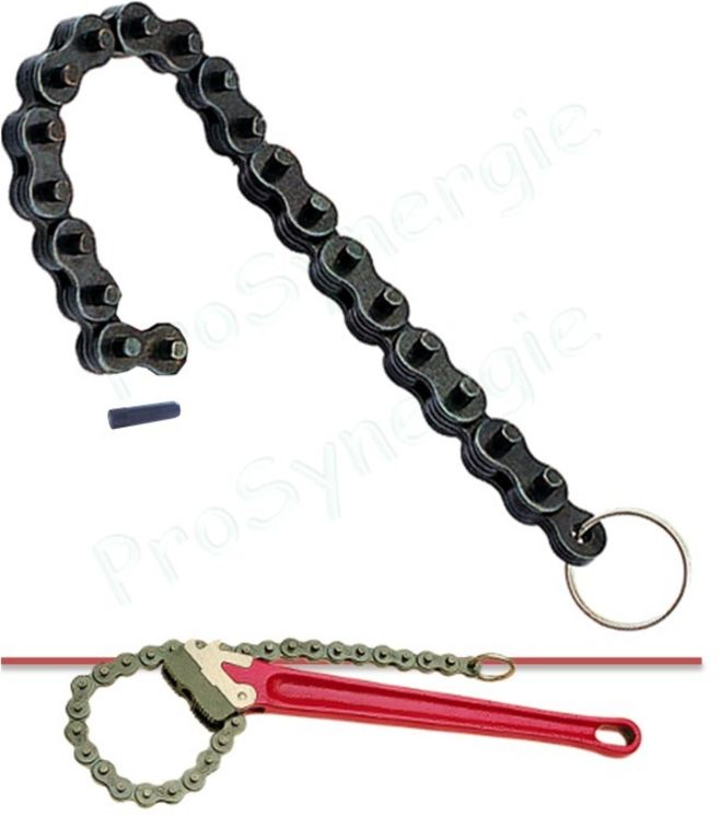 Chaîne de rechange avec axe pour Clé gripping à chaine double denture pour VIR214200