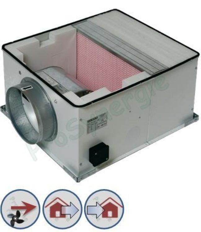 Caisson d´insufflation et d´extraction TVEC  SILENCE  400 2Vit + filtre G4