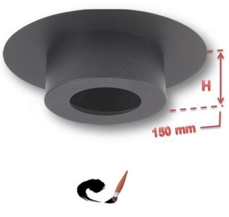 Cache Conduit Noir - Rond - Ø150 ou 153 mm