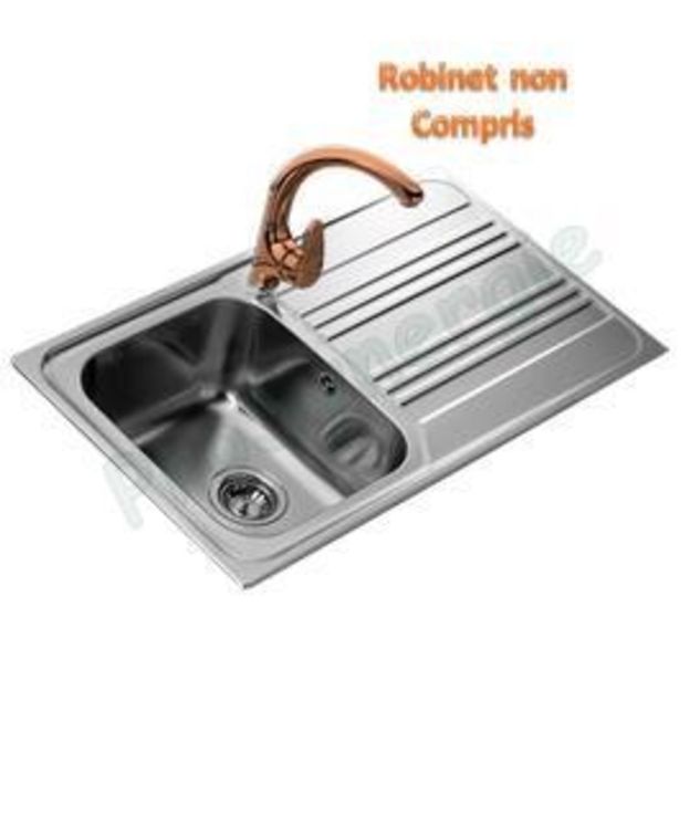Evier Inox 1 bac + égouttoir - à poser