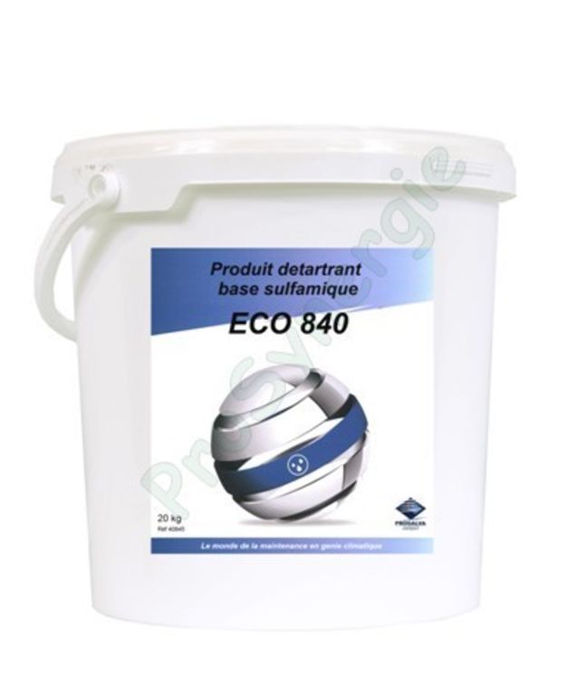 Produit détartrant à base de sulfamique ECO 840 (à diluer 2.5 à 10%, utilisation d´une pompe à détartrer)
