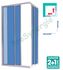 Paroi de douche d´angle ATOUT 2 avec 2 portes coulissantes d´angle