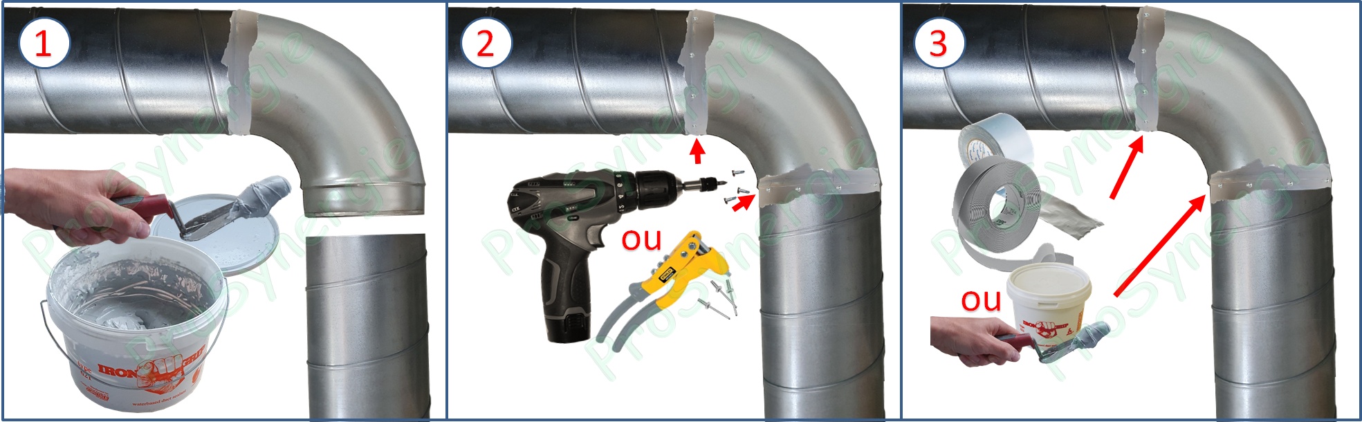 Mastic acrylique m1 pour conduits aéraulique