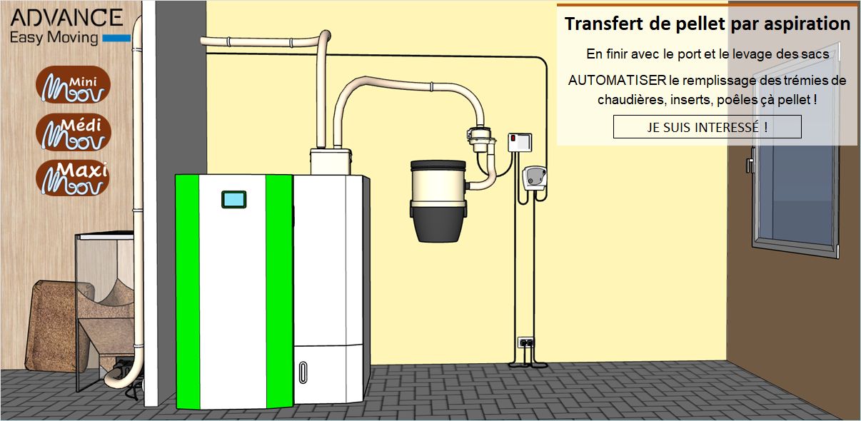 Transfert de pellet par aspiration