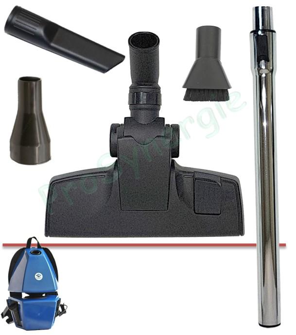 Lot d´accessoires comprenant brosses, manche et réducteurs pour aspirateur Kosmos 4