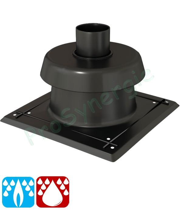 Terminal Cheminée Noir (pour montage sans prise d´air)