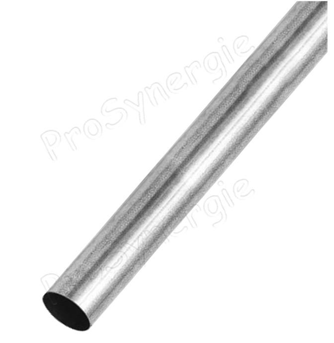 Tube acier galvanisé 2 mètres Øext. 50 à 100 mm ép. 1 mm (paroie lisse aspiration granulés)