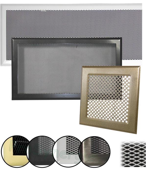 DESTOCKAGE - Grille d´air chaud 160x160mm 90cm² sans cadre - Couleur Inox