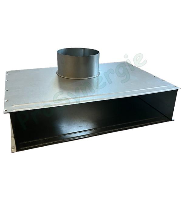 Plénum pour grille 400x100 mm raccordement Ø125 mm (grand côté)