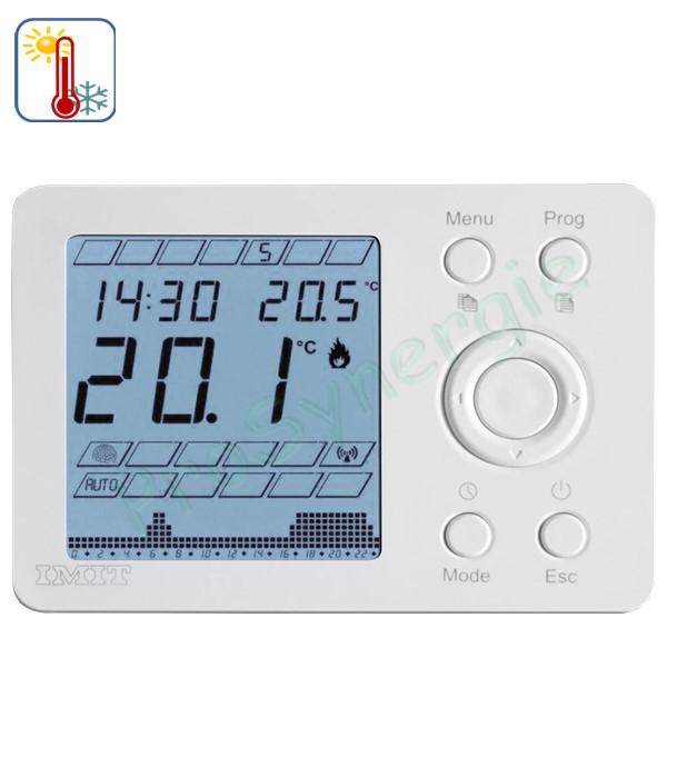 Thermostat programmable filaire pour  installation de chauffage et rafraîchissement/climatisation
