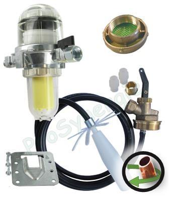 Kit Fioul pour cuve (ensemble daspiration mono-tube + filtre recyclage « TOC DUO » + accessoires)