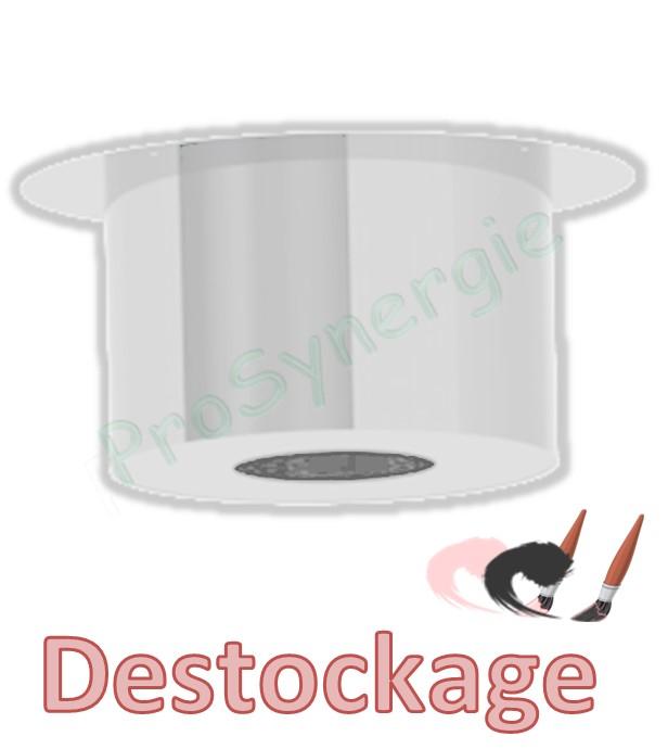 Cache conduit plafond, rond acier blanc pour conduit isolé de Øext 230mm