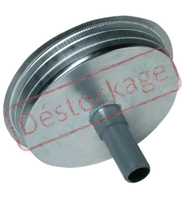 BF+P - Bonchon femelle acier galvanisé Ø 150 mm + purge PVC Ø 32 mm - pour ventilation et conduit d´air
