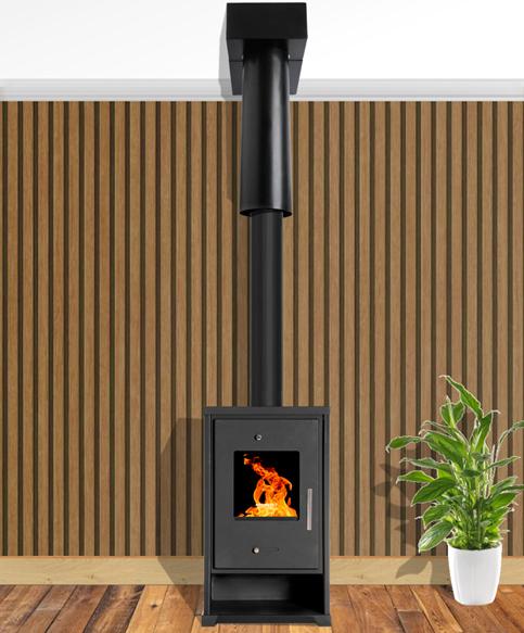 Conception d´un système de récupération d´air chaud à partir d´une hotte de foyer ou d´un poêle / cuisinière à bois.