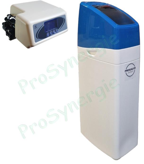 Adoucisseur monoblock 20 litres avec Vanne RUN XIN intégré Electronique Volumétrique Entrée/Sortie Ø M 3/4'' - Débit d'eau 2m3/h