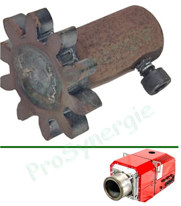 Pièce crantée d'entrainement de motoréducteur pour la chambre de combustion (creuset) rotative pour SMB50