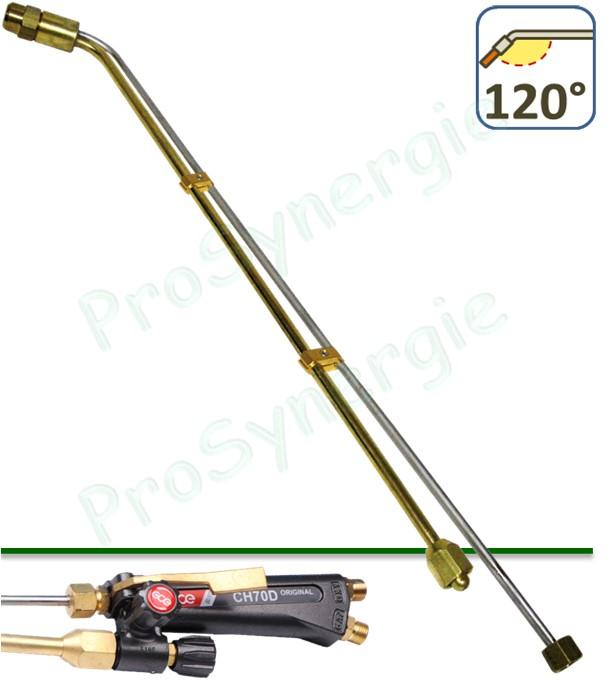 Lance de coupe coudé à 120° Cintrée (sans buses) pour chalumeau CH 70D