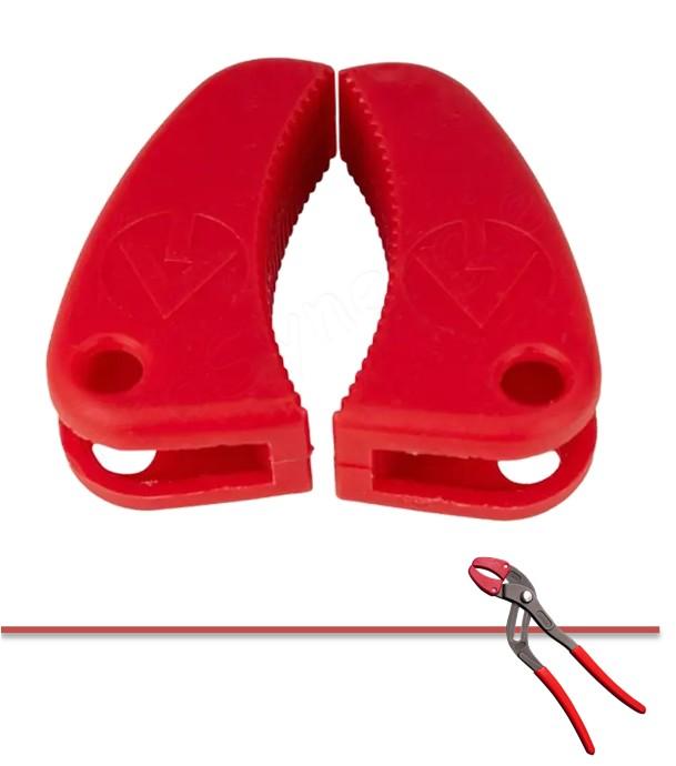 Manchons plastiques pour pince sanitaire grande capacité 260 mm avec bouton de verrouillage