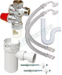 Kit pour Chauffe-eau (Groupe de sécurité NF + Siphon + Flexibles)