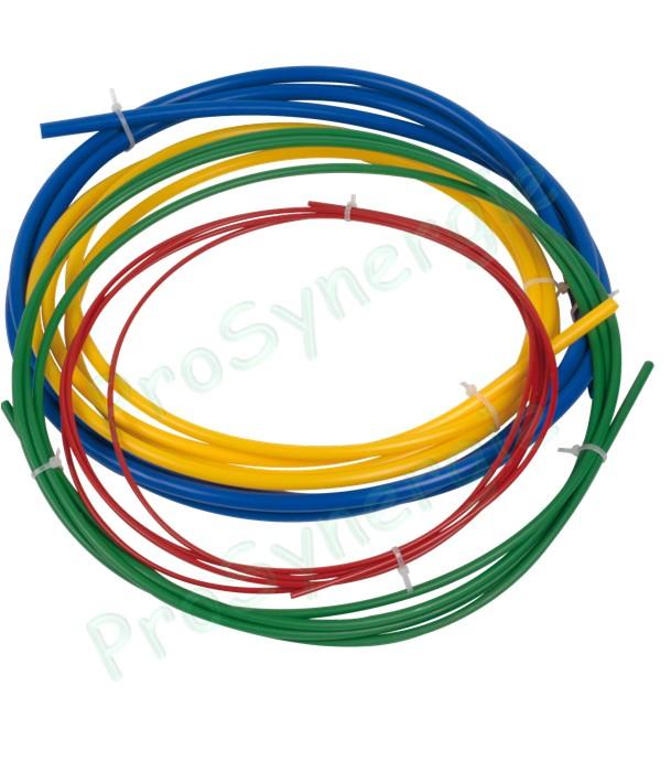 Kit de 4 Tubes plastique à cintrer Ø 1/4 - 3/8 - 1/2 - 5/8´´ - Flexibles à cintrer clim (rouge-bleu-vert-jaune)