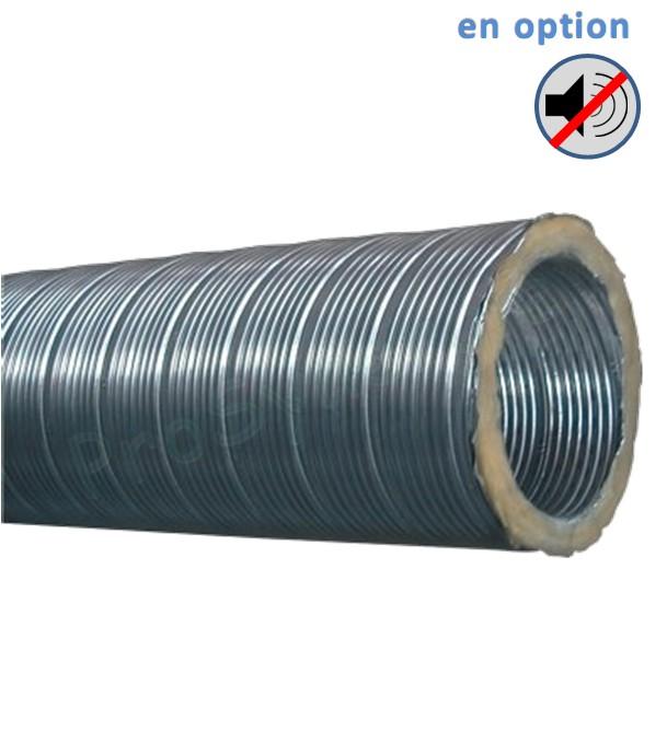 Gaine de 3m Semi-Rigide Aluminium M0 - Isolée ép 25 mm (Option Insonorisé) - Chauffage - Ventilation et conduit d´air