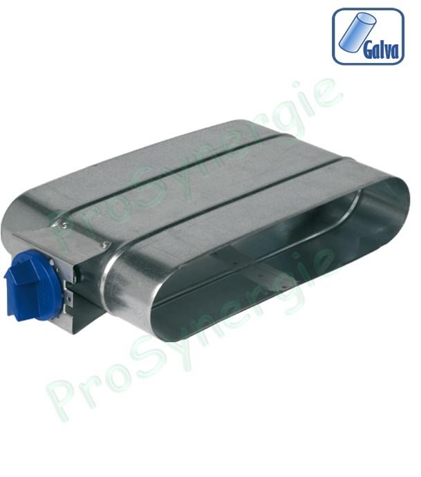 RGO - Registre d'équilibrage oblong acier galvanisé hauteur de 8 à 42 cm (équivalence Ø 160 à 600 mm)