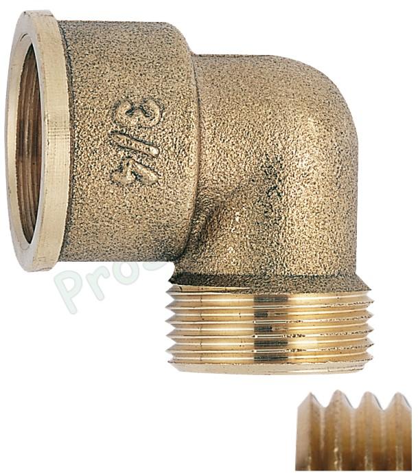 92G - Coude laiton mâle femelle à visser Ø 1/8'' à 2''