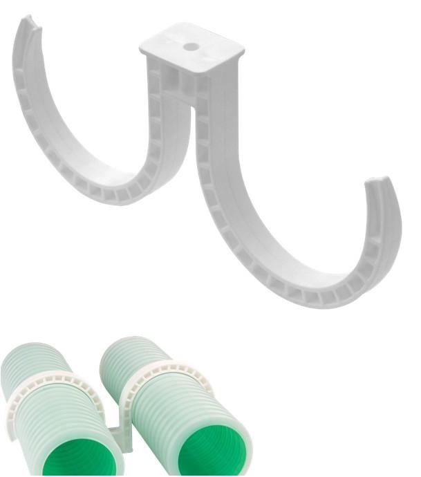 Collier de supportage fixation double Ø 75 mm (conduits type Optiflex)