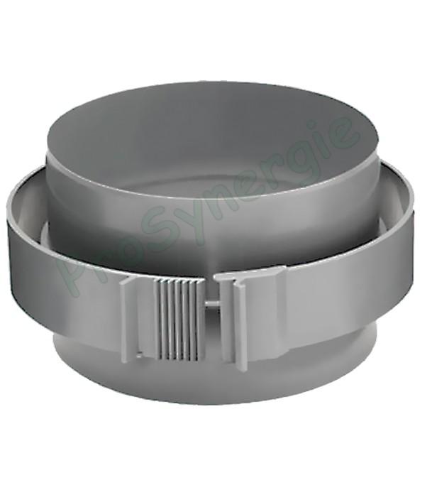 Calogaine PRO - Raccord mâle avec collier de serrage extérieur pour conduit de ventilation rigide isolé en mousse PE