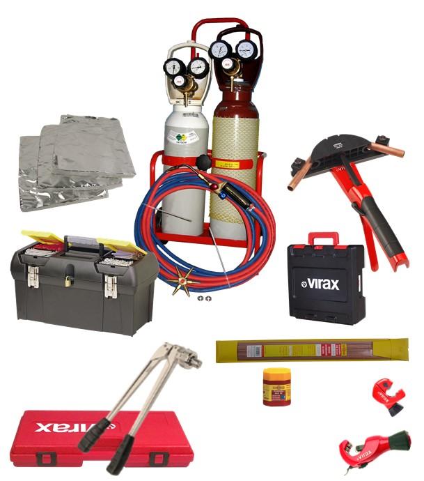 Kit Plombier Façonnage cuivre Virax - Castolin - GCE Charledave (Poste à souder 1m cube)