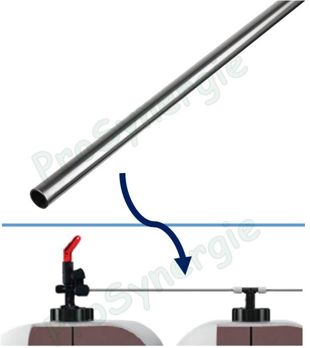 Tube de liaison Alu longueur 1 mètre Øext 10mm ep. 1mm pour Ensemble accouplement/batterie d'aspiration fioul EUROFLEX