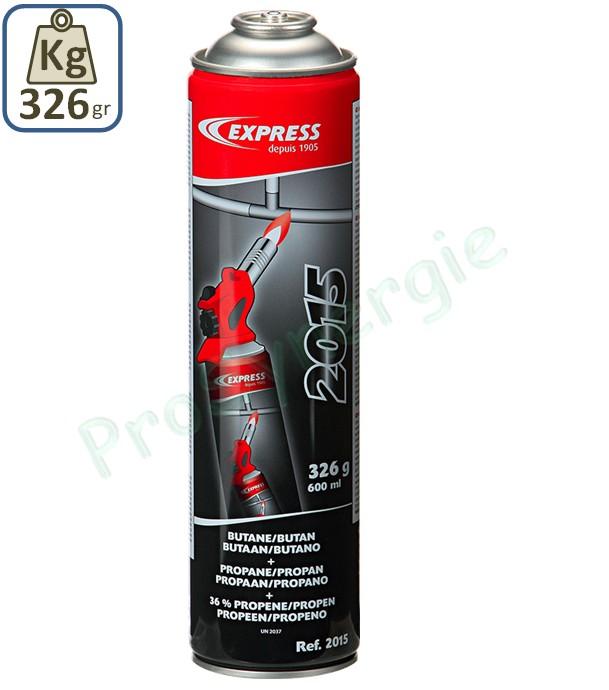 Cartouche de gaz 326 g - propylène (36%) + butane + propane - Raccord 7/16''