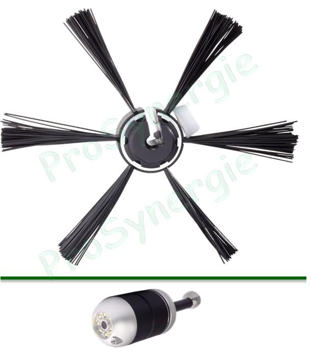 Étoile brosse de centrage Ø 200 mm pour tête de caméra d'inspection Wöhler SI 400
