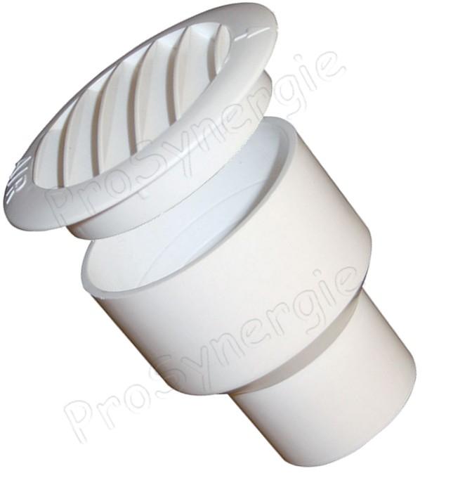 Grille de refoulement  PVC blanc Ø  50 mm pour Réseaux de tranfert de granulés