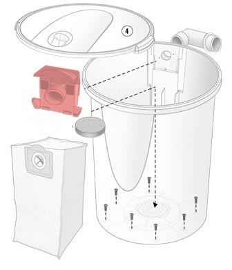 Support de sac Dyvac pour centrale d´aspiration ALDES DYVAC compatible ALDES COMPACT
