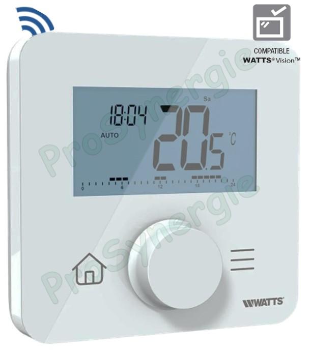Thermostat d'ambiance programmable hebdomadaire écran digital LCD rétroéclairé + touches tactiles (filaires ou radio 868,3Mhz compatible Vision®)