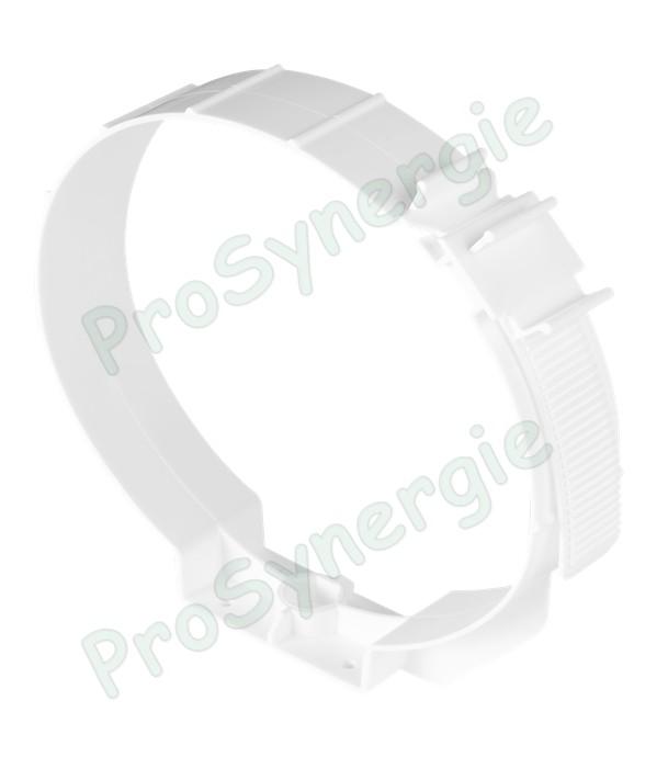 Collier plastique ABS blanc pour tuyau Øext 100 à 170 mm (ventilation)