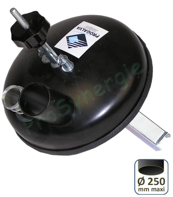 Entonnoir Capte suie horizontal Ø 250 pour trappe de ramonage