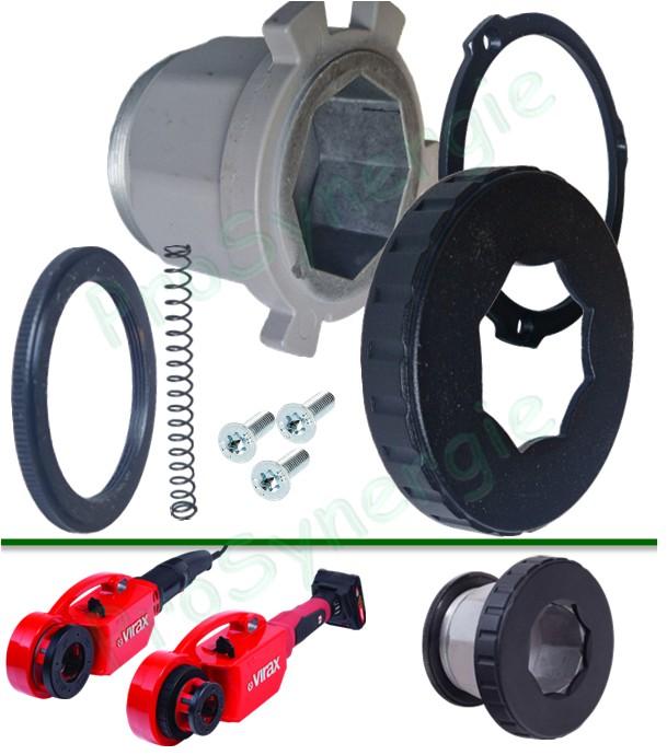 Pièces détachées de l'Adaptateur têtes octogonales du 1/4'' au 1.1/4 de Filière électroportative Phénix IV (230V ou Batterie CAS)