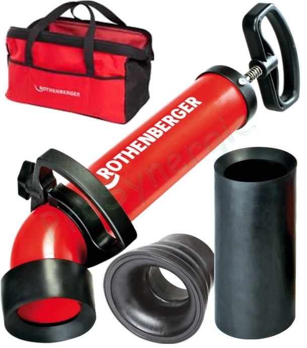 DESTOCKAGE - ROPUMP Super Plus - Déboucheur à pompe avec trois adaptateurs et sac outils