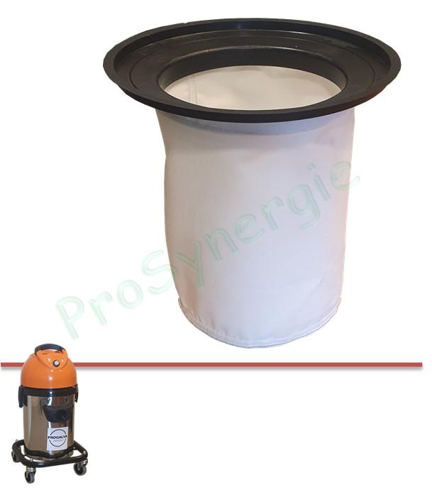 Sac filtre tissu conique avec cerclage plastique pour Aspirateur Spiro 250